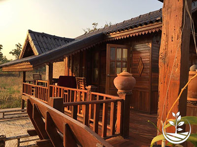 location touristique, thailande, bungalow en bois