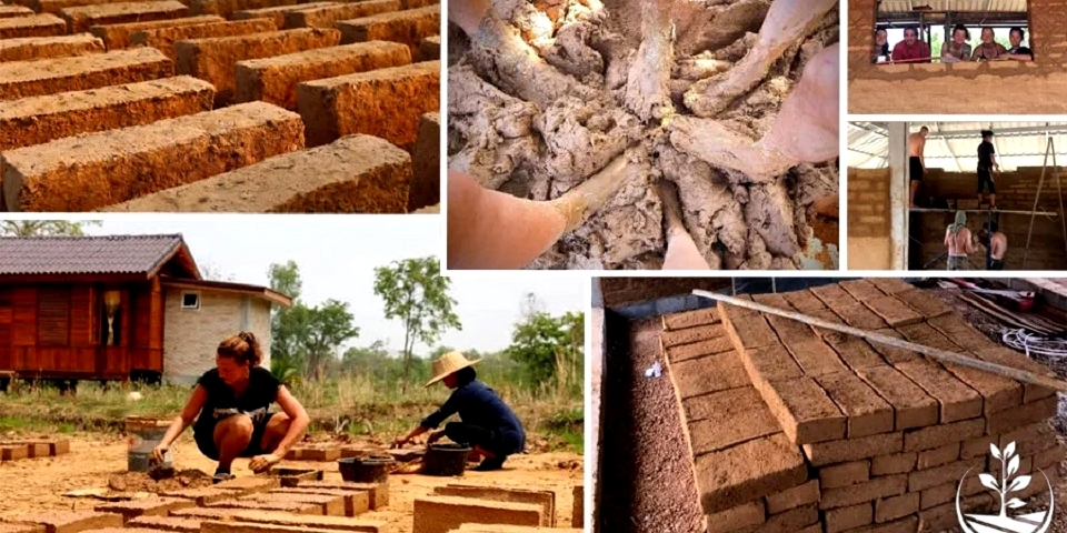 Natural construction in Thailand, workshop in our organic farm