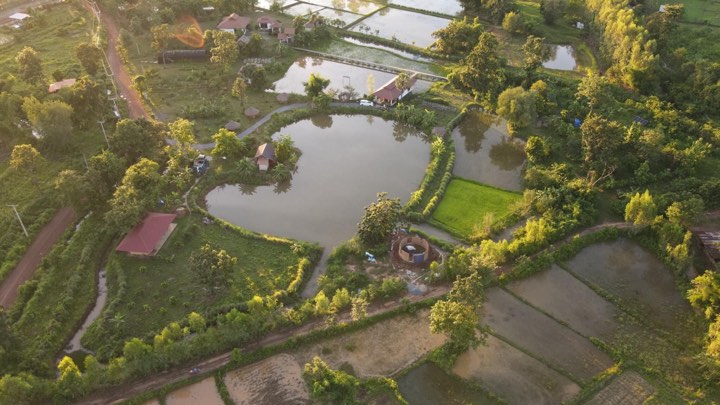 La Suwan Organic Farmstay vue du ciel