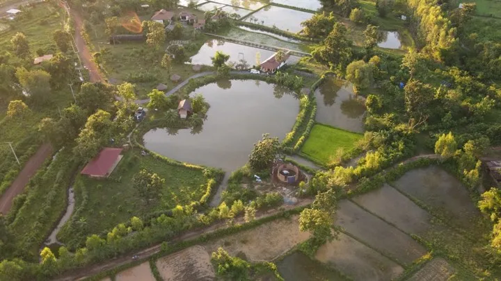 La Suwan Organic Farmstay vue du ciel