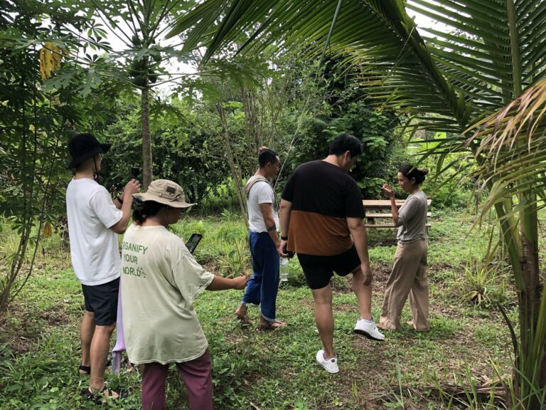 Visite de notre foret comestible avec Aun